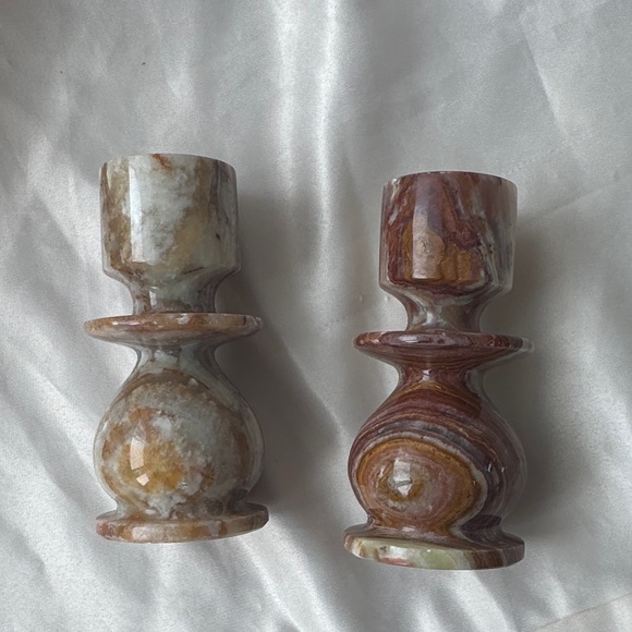 Other - Elegant Marble /Onyx Candle Holders